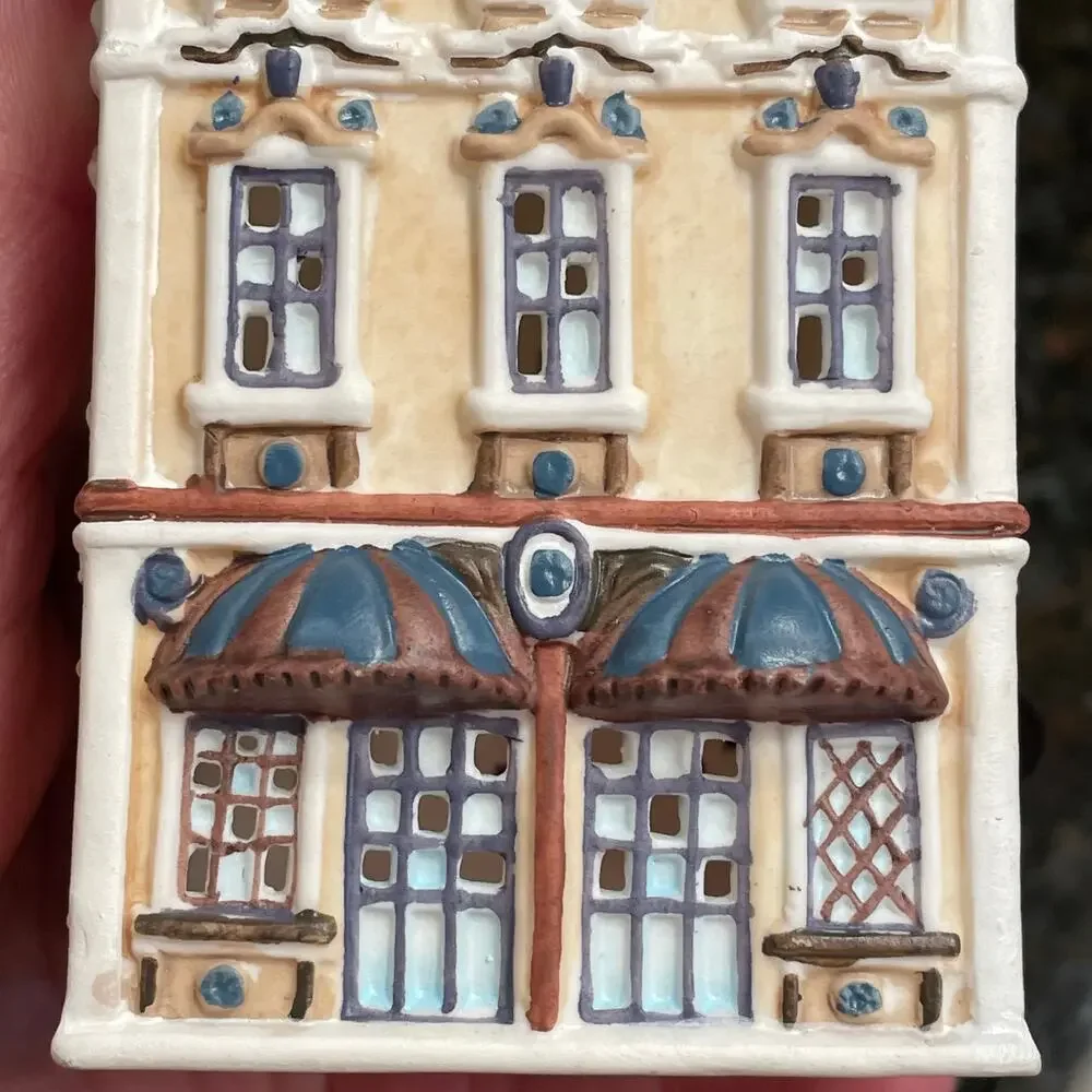 PartyLite Cafe Vienna P8276 Tealight House Ceramic Collectible Votive No Box